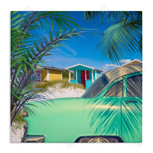 stupell industries Steve Hunziker | Vintage Car Coastal Vacation Cottages Wall Art
