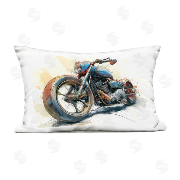 Stupell Industries Steve Hunziker | Whimsical Motorcycle Concept Throw Pillow
