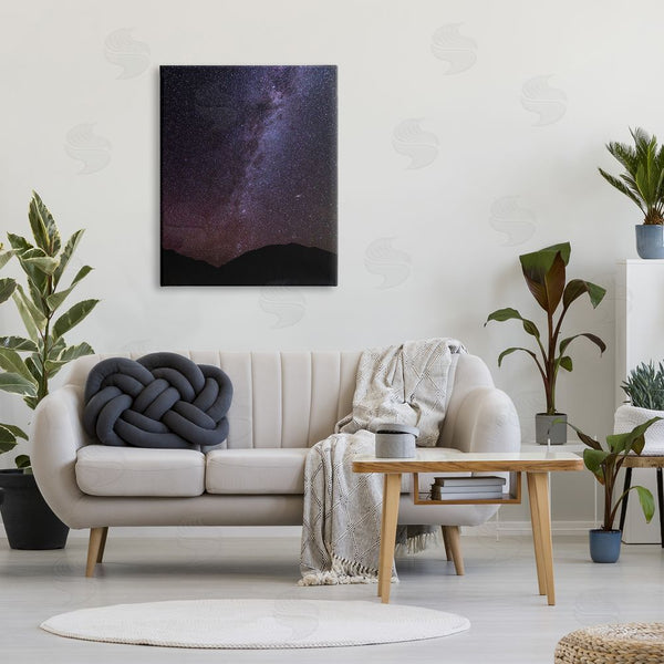 Stupell Industries Steve Smith | Breathtaking Night Stars Milky Way Shining Over Mountains Wall Art