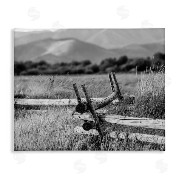 stupell industries Steve Smith | Countryside Ranch Fence Rural Pasture Grass Photography Wall Art