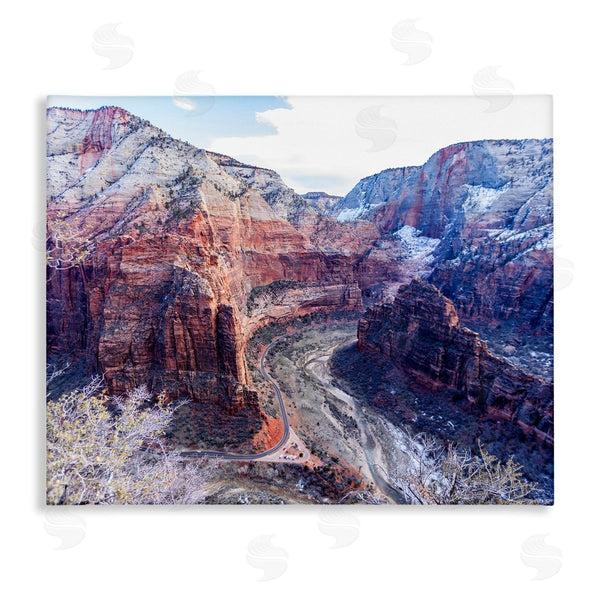 stupell industries Steve Smith | Desert Canyon Road Arid Vegetation Cliffs Landscape Wall Art