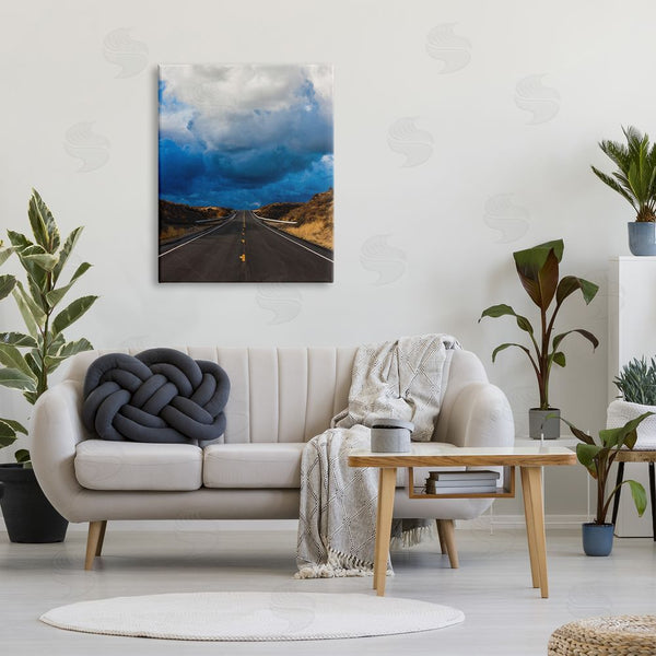 Stupell Industries Steve Smith | Highway Road Low Hanging Clouds Rural Countryside Wall Art