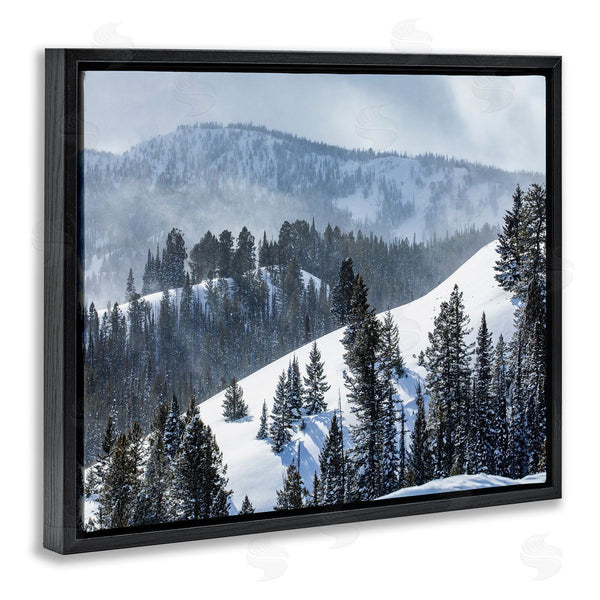 Stupell Industries Steve Smith | Quiet Snowy Mountain Slopes Scattered Fir Trees Wall Art