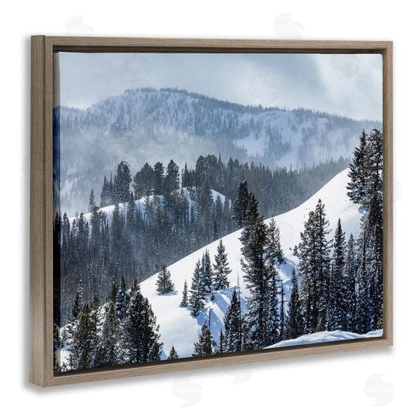 Stupell Industries Steve Smith | Quiet Snowy Mountain Slopes Scattered Fir Trees Wall Art