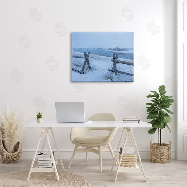 Stupell Industries Steve Smith | Snow Covered Fields Country Fences Winter Landscape Wall Art