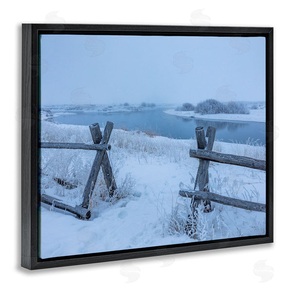 Stupell Industries Steve Smith | Snow Covered Fields Country Fences Winter Landscape Wall Art
