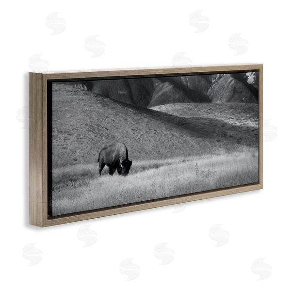 Stupell Industries Steve Toole | Bison With Mountain Peaks Wall Art