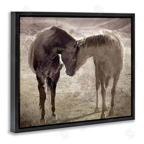 Stupell Industries Steve Toole | Muted Horse Pair Hugging