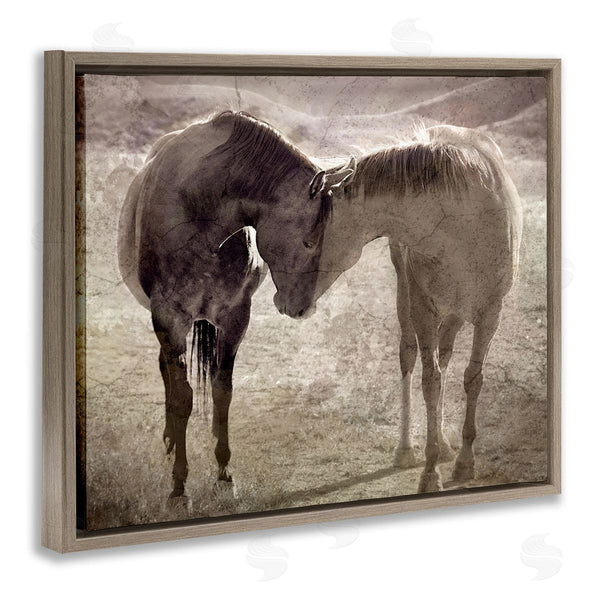 Stupell Industries Steve Toole | Muted Horse Pair Hugging