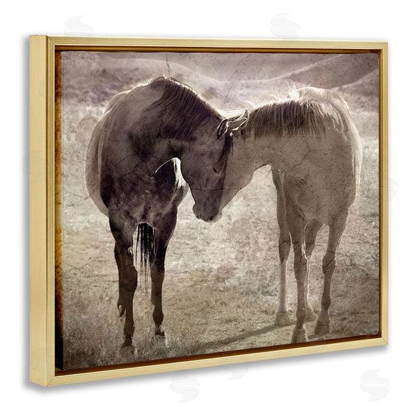 Stupell Industries Steve Toole | Muted Horse Pair Hugging