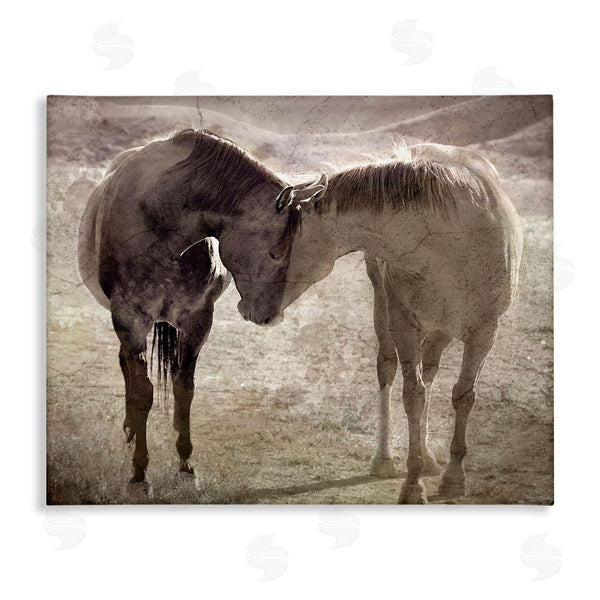 stupell industries Steve Toole | Muted Horse Pair Hugging