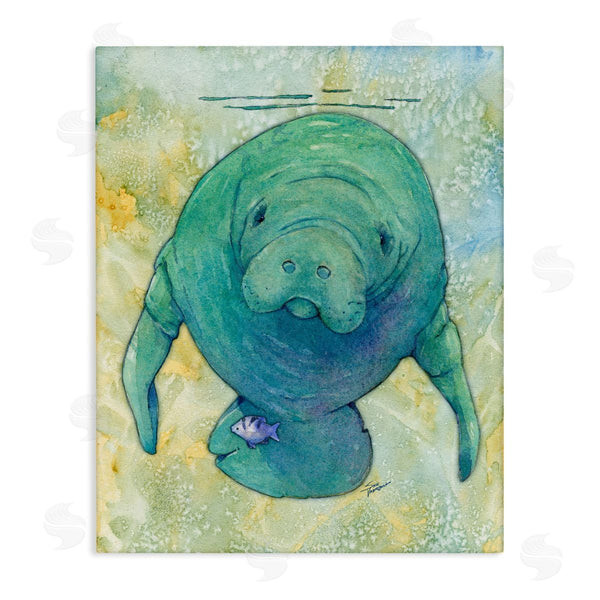stupell industries Steve Vanderbosch | Green Manatee Underwater