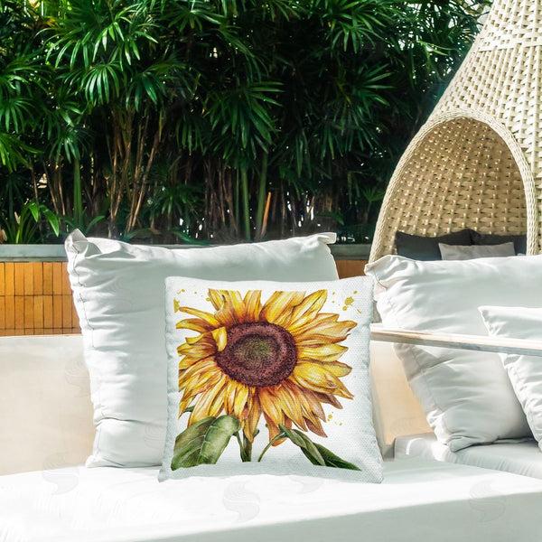 Stupell Industries Studio 731 | Bright Sunflower Bloom Printed Throw Pillow