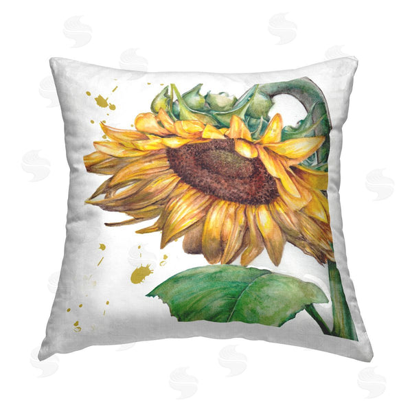 stupell industries Studio 731 | Drooping Sunflower Bloom Printed Throw Pillow