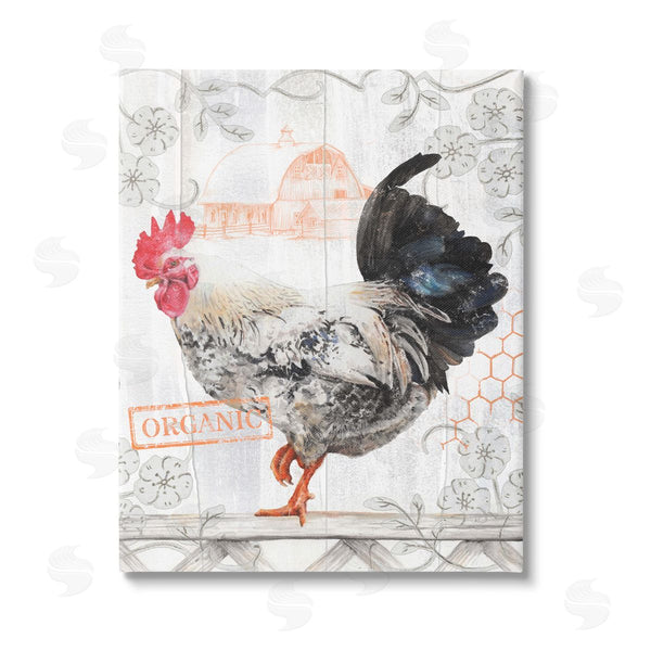 stupell industries Studio 731 | Organic Pattern Rooster Wall Art