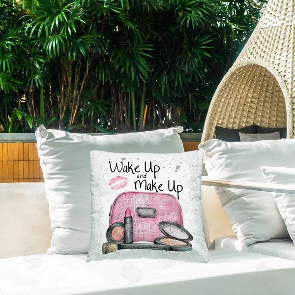 Stupell Industries Studio 731 | Wake Up & Makeup Glam Printed Throw Pillow