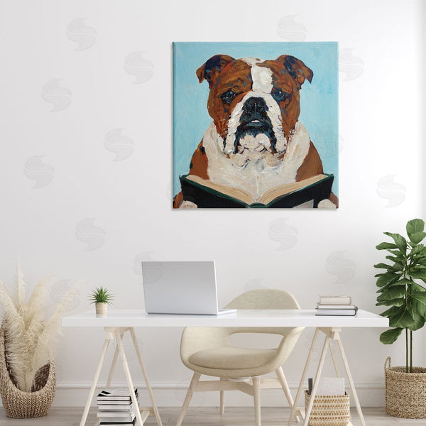 Stupell Industries Studio Bautista | Bulldog Reading Book Wall Art