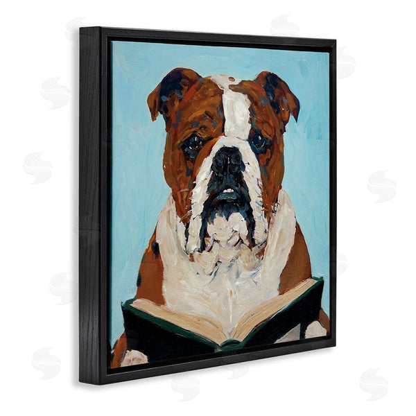 Stupell Industries Studio Bautista | Bulldog Reading Book Wall Art