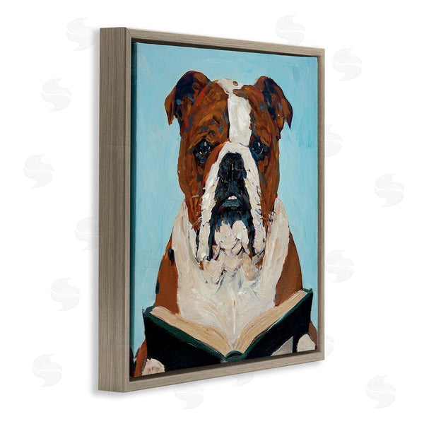 Stupell Industries Studio Bautista | Bulldog Reading Book Wall Art