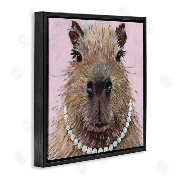 Stupell Industries Studio Bautista | Capybara With Pearl Necklace Wall Art
