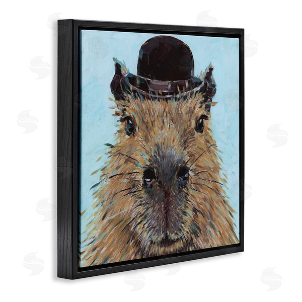 Stupell Industries Studio Bautista | Closeup Capybara With Hat Wall Art