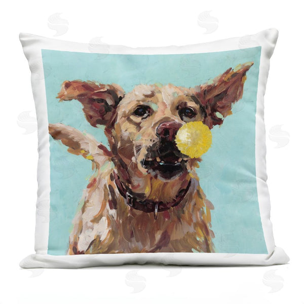 Stupell Industries Studio Bautista | Dog Playing With Ball Printed Throw Pillow