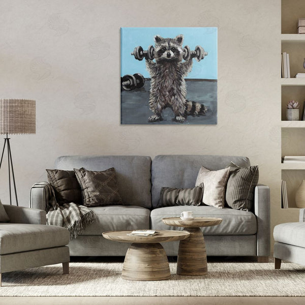 Stupell Industries Studio Bautista | Fitness Raccoon With Weights Wall Art