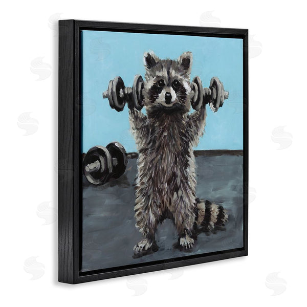 Stupell Industries Studio Bautista | Fitness Raccoon With Weights Wall Art