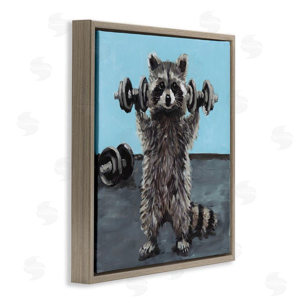 Stupell Industries Studio Bautista | Fitness Raccoon With Weights Wall Art