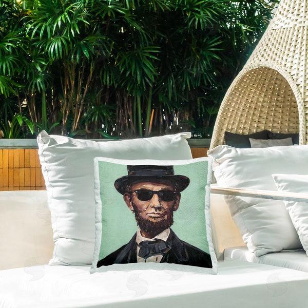 Stupell Industries Studio Bautista | Honest Abe With Shades Printed Throw Pillow