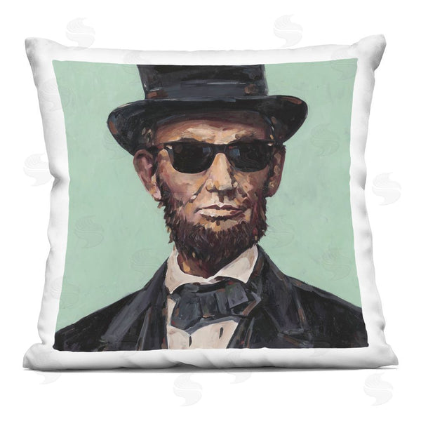 stupell industries Studio Bautista | Honest Abe With Shades Printed Throw Pillow