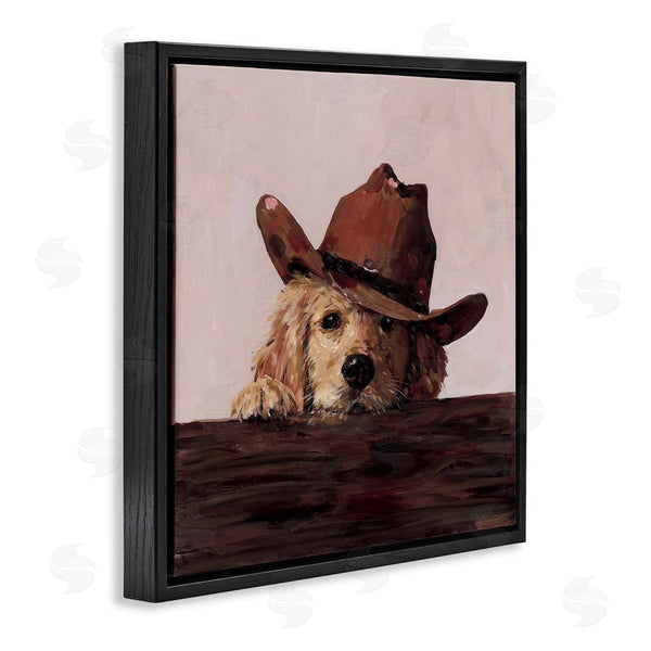 Stupell Industries Studio Bautista | Peeking Cowboy Dog Wall Art