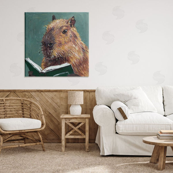 Stupell Industries Studio Bautista | Studious Capybara Reading Wall Art