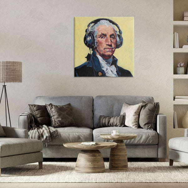 Stupell Industries Studio Bautista | Washington With Headphones Wall Art