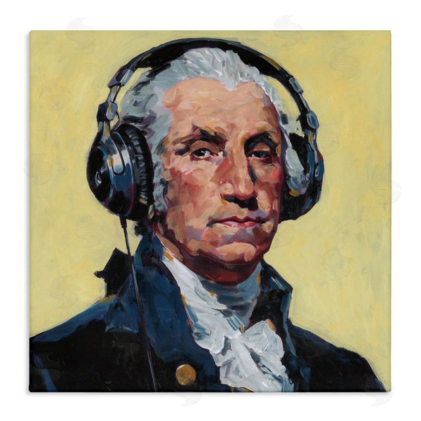stupell industries Studio Bautista | Washington with Headphones Wall Art