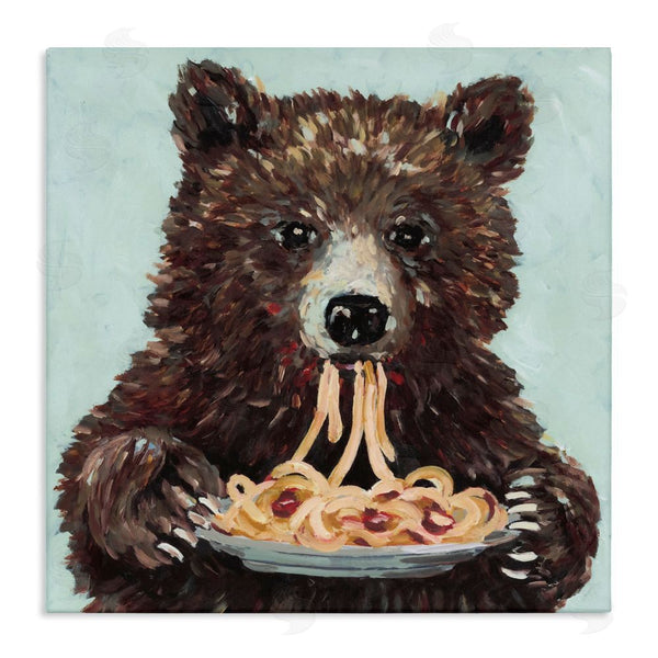 stupell industries Studio Bautista | Whimsical Bear & Spaghetti Wall Art
