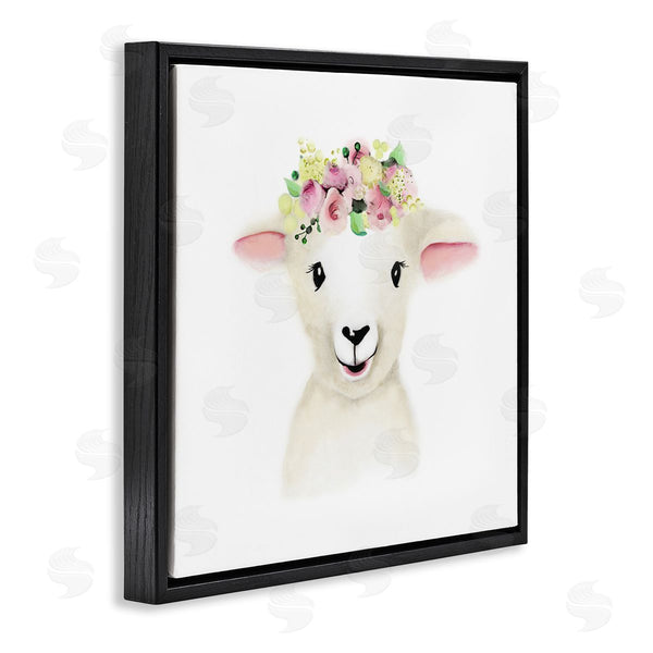 Stupell Industries Studio Q | Baby Lamb Sheep Flower Crown
