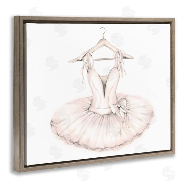 Stupell Industries Studio Q | Ballerina Tutu On Hanger Pink Ballet Dance Outfit Wall Art