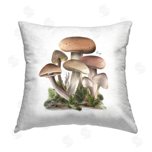 Stupell Industries Studio Q | Mushrooms On White Printed Throw Pillow