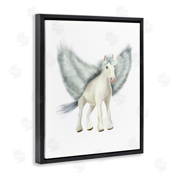 Stupell Industries Studio Q | Mythical Pegasus Creature Flying Horse Fantasy Painting Wall Art