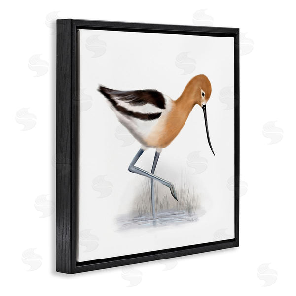 Stupell Industries Studio Q | Orange Feathered Avocet Wetland Bird Long Beak Wall Art