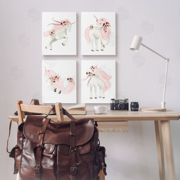 Stupell Industries Studio Q | Pastel Pink Unicorns Wall Art