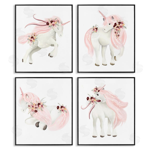 Stupell Industries Studio Q | Pastel Pink Unicorns Wall Art