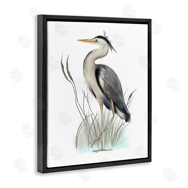 Stupell Industries Studio Q | Peaceful Heron Bird Standing Amidst Wild Grass Wall Art