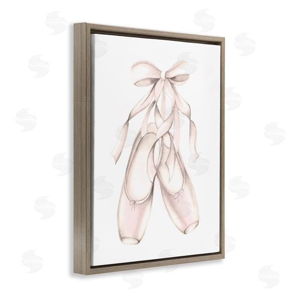 Stupell Industries Studio Q | Soft Pink Ballerina Slippers Ballet Dance Shoes Wall Art