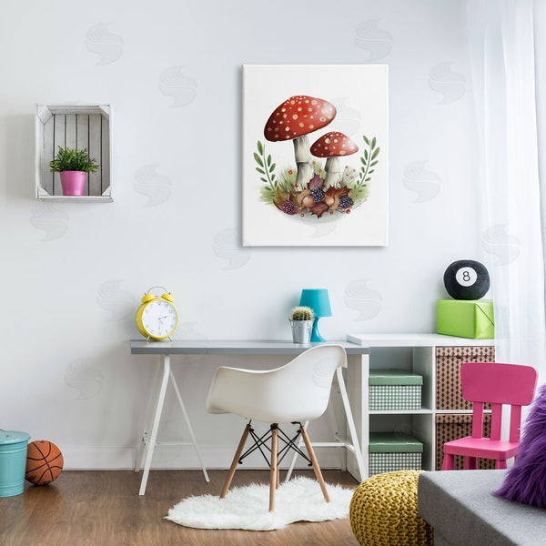 Stupell Industries Studio Q | Spotted Mushrooms Forest Floor Floral Botanicals Plants Wall Art