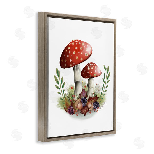 Stupell Industries Studio Q | Spotted Mushrooms Forest Floor Floral Botanicals Plants Wall Art