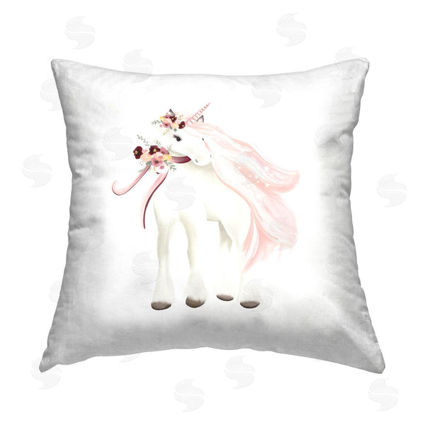 stupell industries Studio Q | Stylish Pink Unicorn Printed Throw Pillow