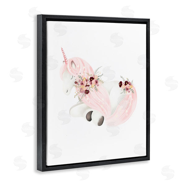 Stupell Industries Studio Q | Unicorn With Pink Flowers Wall Art