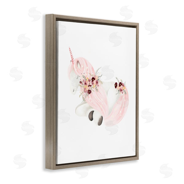Stupell Industries Studio Q | Unicorn With Pink Flowers Wall Art